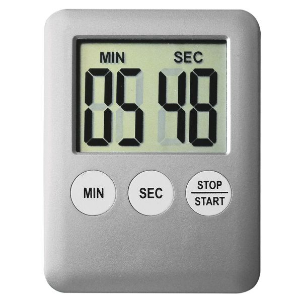 Digital Timer mit kleinem Display silber