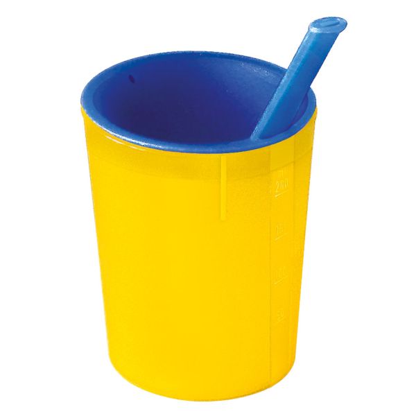 medizinische Trinkhilfe gelb-blau 200 ml