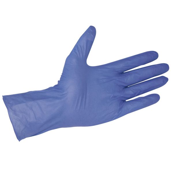Nitril U.-Handschuhe blau, 30 cm lang, Gr. S unsteril puderfrei (100 Stck.)