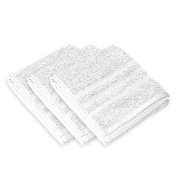 Gästetücher weiß, 30 x 50 cm (3 Stck.)