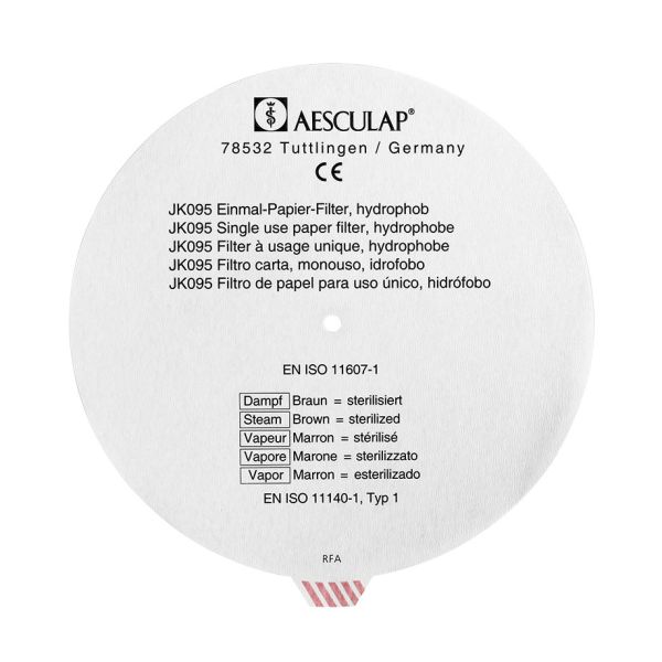 Einmal-Papierfilter rund mit Prozessindikator (100 Stck.)