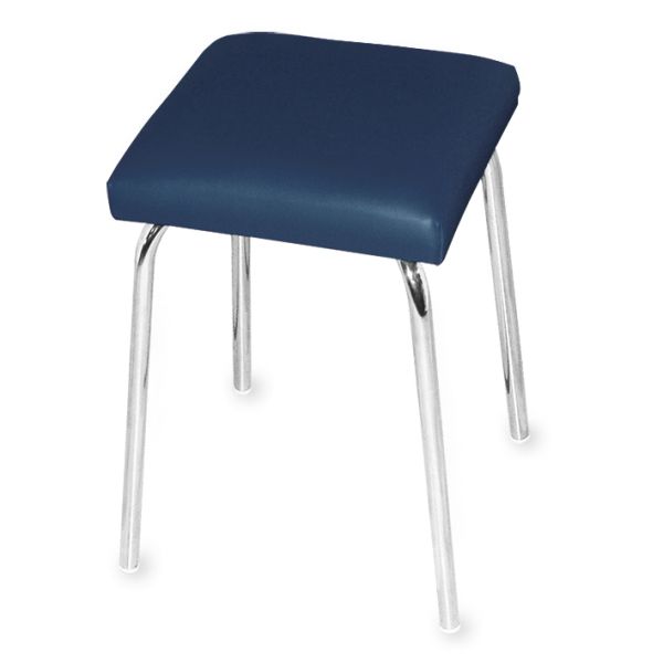 Stapelhocker ratiomed mit viereckigem Polstersitz dunkelblau