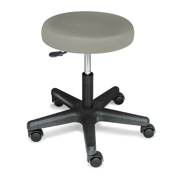 Rollhocker ratiomed grau, mit schwarzem Kunststofffußkreuz