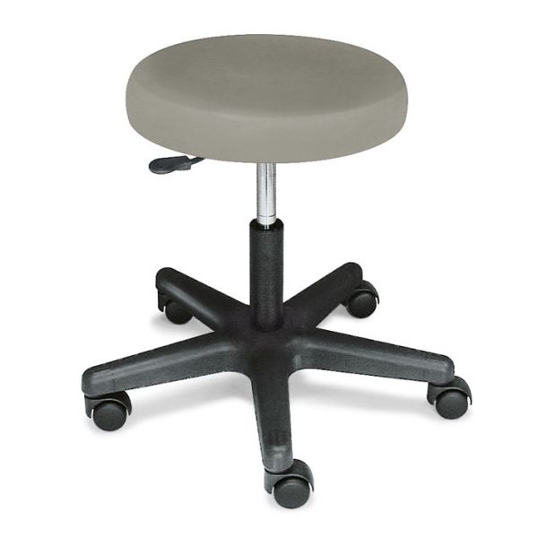 Rollhocker ratiomed grau, mit schwarzem Kunststoffkreuz