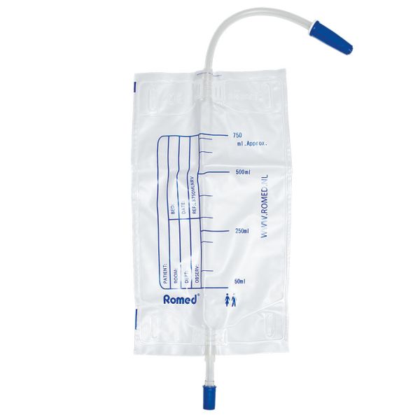 Urinbeinbeutel 750 ml, einzeln steril verpackt