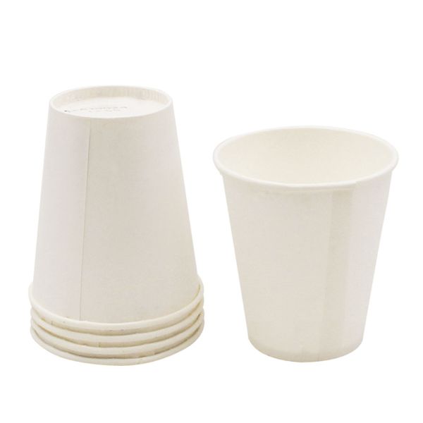 Trinkbecher aus Papier, 150 ml, weiß 0