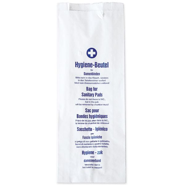 Hygienebeutel mit Seitenfalte, weiß (100 Stck.)