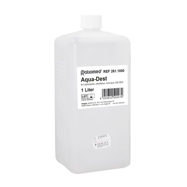 Aqua-Dest 1 Ltr. ratiomed Laborwasser 0