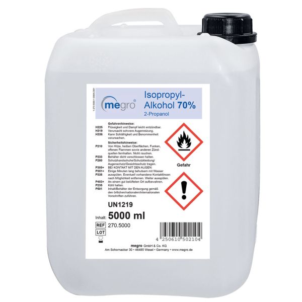 Isopropyl-Alkohol 70 % 5 Ltr. Lösemittel
