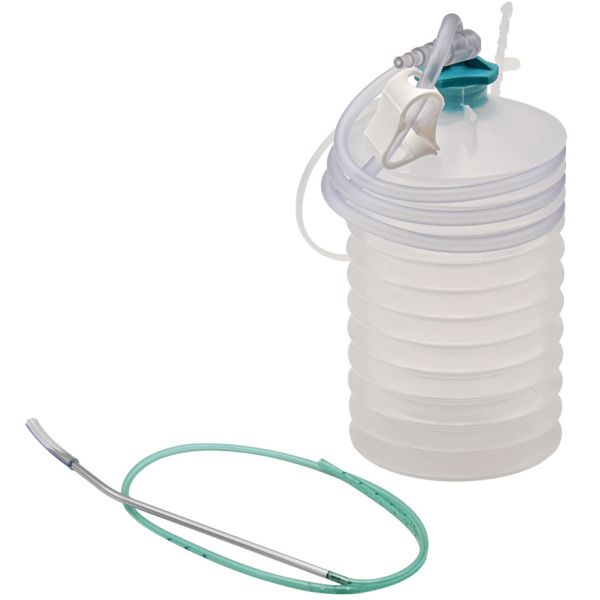 QUICKY-Saugflasche 500 ml, Ch.10, steril m. Drain