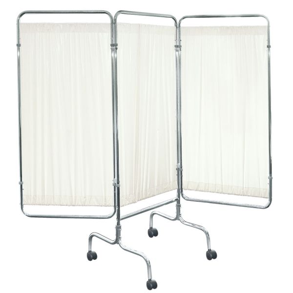 Wandschirm 3-flügelig, fahrbar Farbe: weiß/weiß/weiß