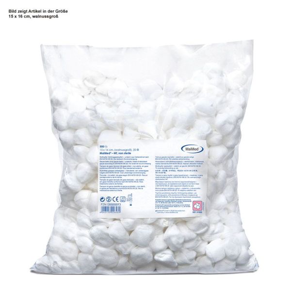 Mulltupfer unsteril pflaumengroß 20 x 20 cm (500 Stck.)