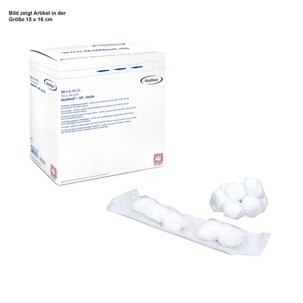 MaiMed - MT steril, Mulltupfer Gr. 4 eigroß 25 x 26 cm (50 x 2+3 Stck.)