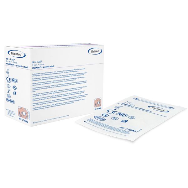 MaiMed porefix steril, Wundverband 7 cm x 5 cm (50 Stck.)