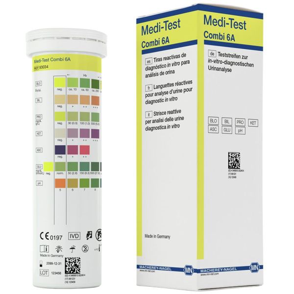 Medi-Test Combi 6 A Harnteststreifen (100 T.)