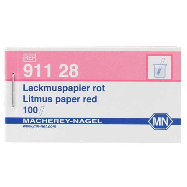 Lackmuspapier rot 10 x 70 mm (Heftchen mit 100 Streifen)