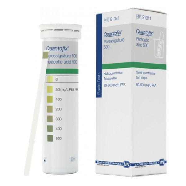 QUANTOFIX Peressigsäure 500 Teststäbchen 6 x 95 mm (100 T.)