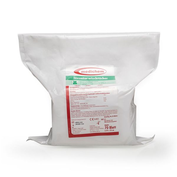 medichem Inventarwischtücher, fertig getränkt (70 Tücher)