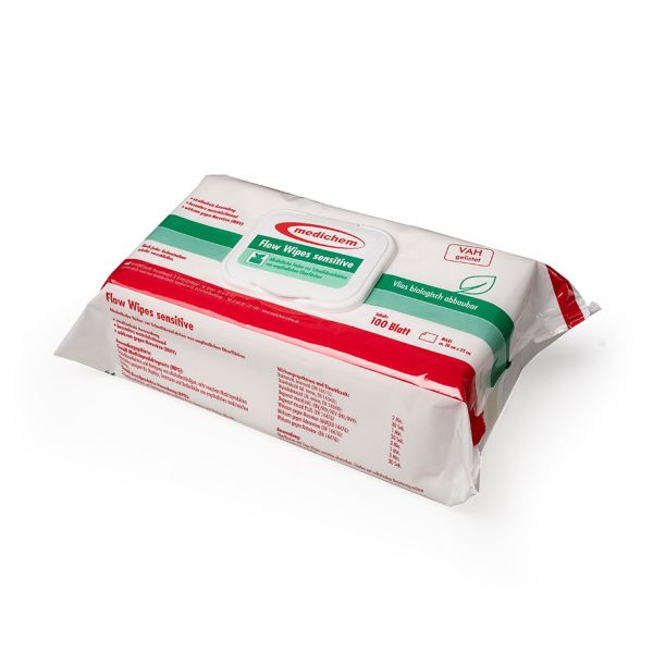 medichem Flow Wipes sensitive Desinfektionstücher (100 Tücher)#9910-1#