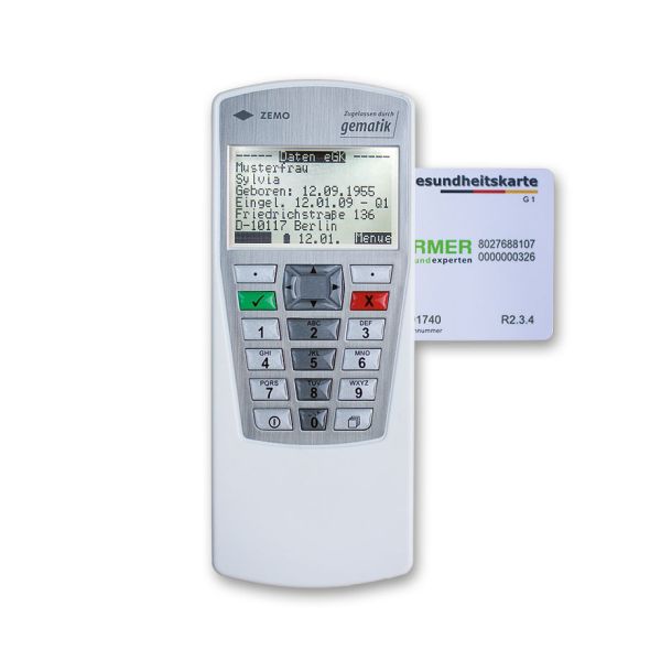 mobiles Chipkartenlesegerät VML-GK2 (1+) weiß/silber