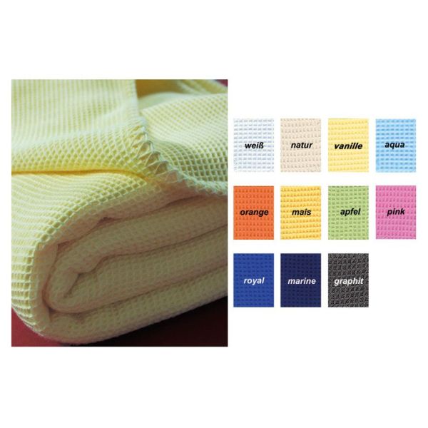 Waffelpiqué-Decke graphit, 150 x 210 cm