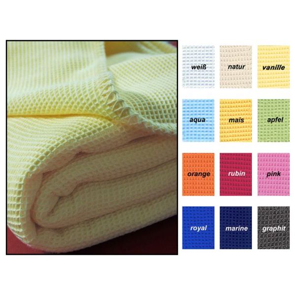 Waffelpiqué-Decke rubin, 150 x 210 cm