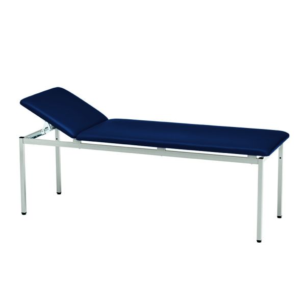 Untersuchungsliege classic ozean, weißaluminium lackiert