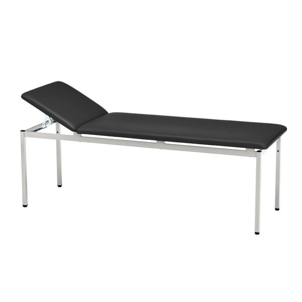 Untersuchungsliege classic schwarz, weißaluminium lackiert