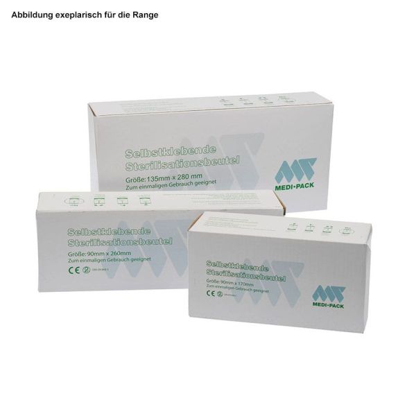 Steri-Beutel 135 x 280 mm selbstklebend mit 3 Indikatoren (200 Stck.)
