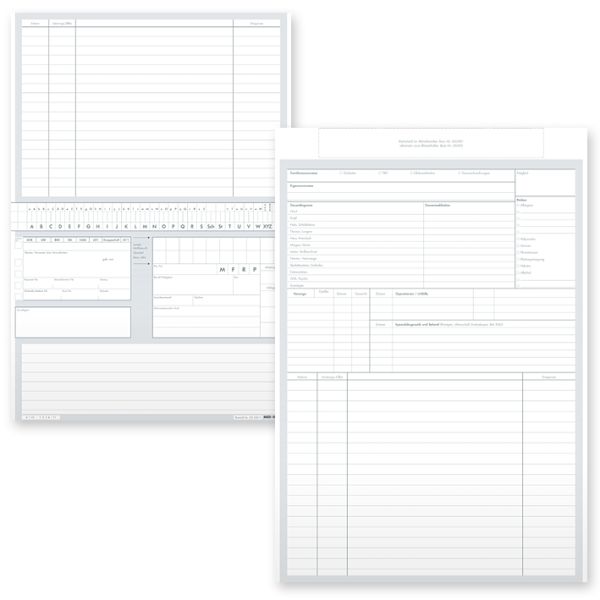 Karteikarten ALPHAsafe DIN A5 quer Typ Facharzt/Allgemeinmedizin (500Stck.)