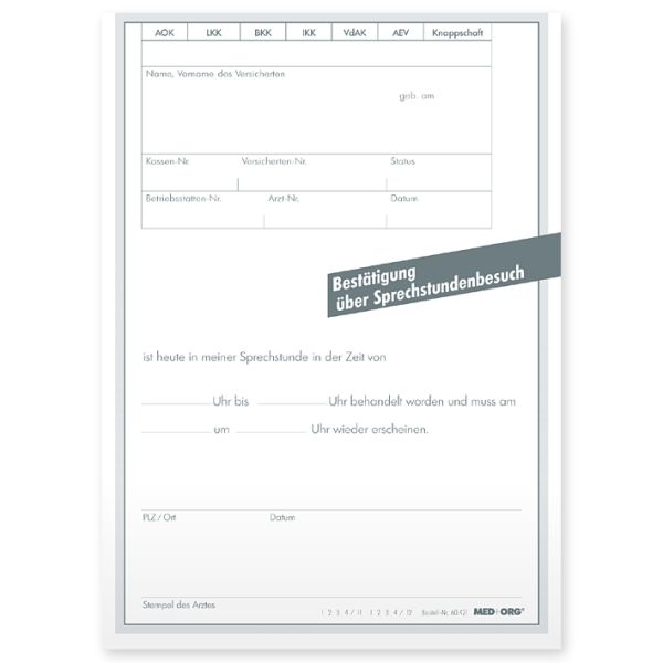 Sprechstundenbesuche DIN A6 (500 Stck.) 0