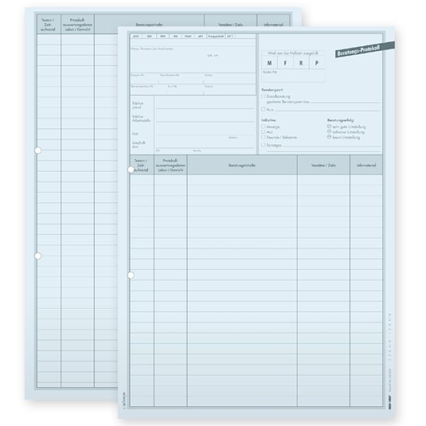 Beratungsprotokolle DIN A4 (100 Stck.) 0