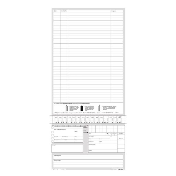 Karteitaschen ALPHAnorm DIN A5 quer Typ HNO-Heilkunde (100 Stck.)