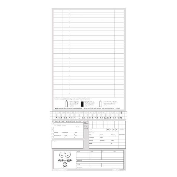 Karteitaschen ALPHAnorm DIN A5 quer Typ Gynäkologie (100 Stck.)