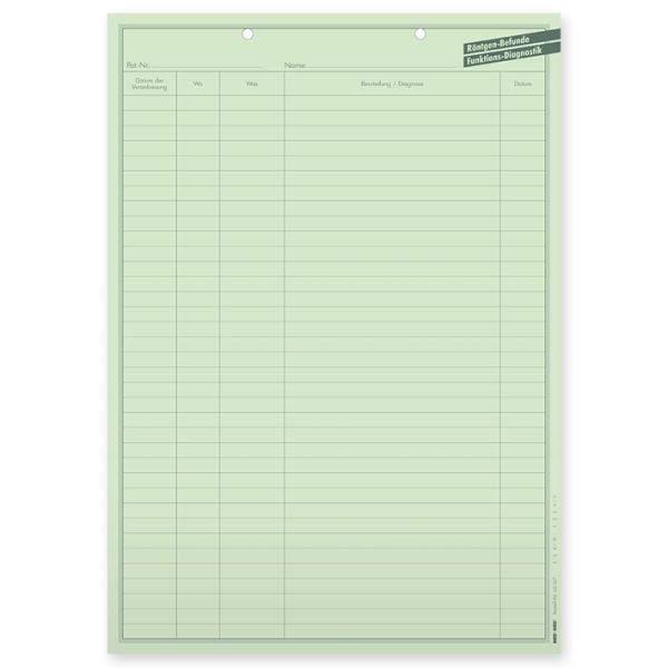 Röntgenbefunde DIN A4 für alle Fachgruppen (500 Stck.)