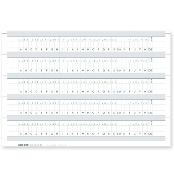 Alphabetleistenaufkleber für Karteitaschen DIN A5 (100 Stck.)