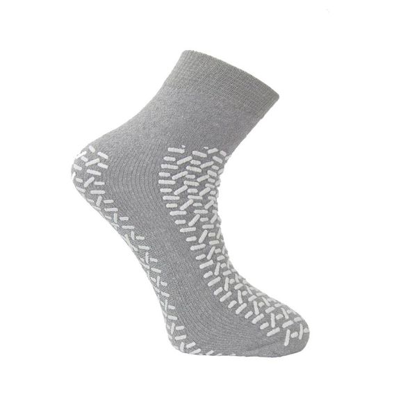 Anti-Rutsch-Socken, Gr. XXL (44-46) grau