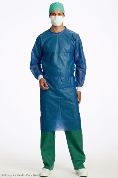 Barrier Schutzmäntel, unsteril, blau Gr. L 114 cm (50 Stck.)