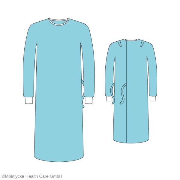 OP-Mäntel Standard L-L 131cm (20 Stck.) mit 2 Handtüchern und Einschlagtuch