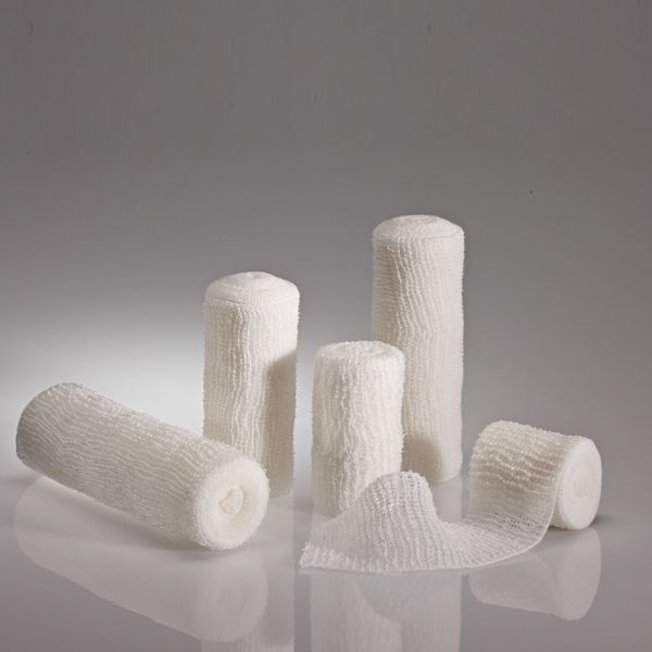 ELASTUS-mull gekreppt Mullfixierbinden weiß