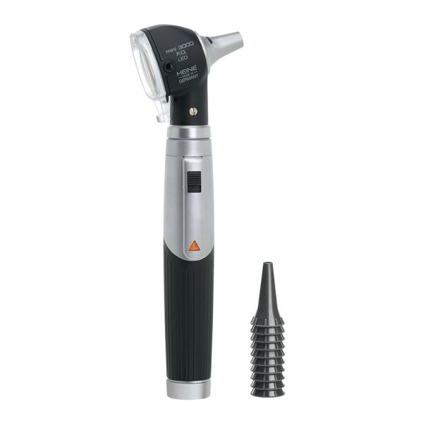 mini 3000 F.O. Otoskop 2,5 V LED, mit Ladegriff mini 3000 und 10 AllSpec