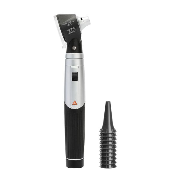 mini 3000 Otoskop 2,5 V LED, schwarz mit Batteriegriff mini 3000