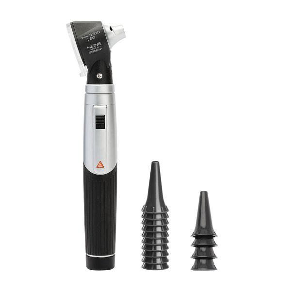 mini 3000 Otoskop 2,5 V LED, schwarz mit Batteriegriff mini 3000