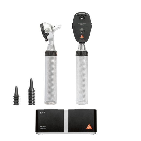 BETA 200 Ophthalmoskop/F.O.Otoskop LED Kit mit BETA4 NT Ladegrifffen und NT4