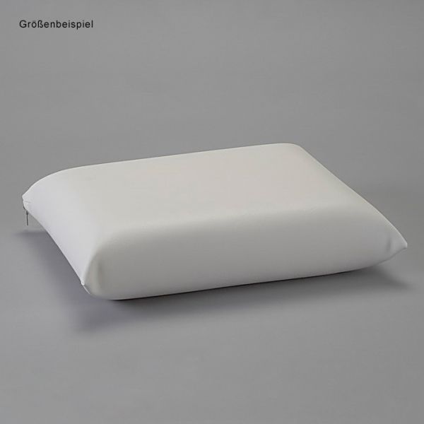 OP-Kissen Leon, Kunstlederbezug weiß, 35 x 40 cm