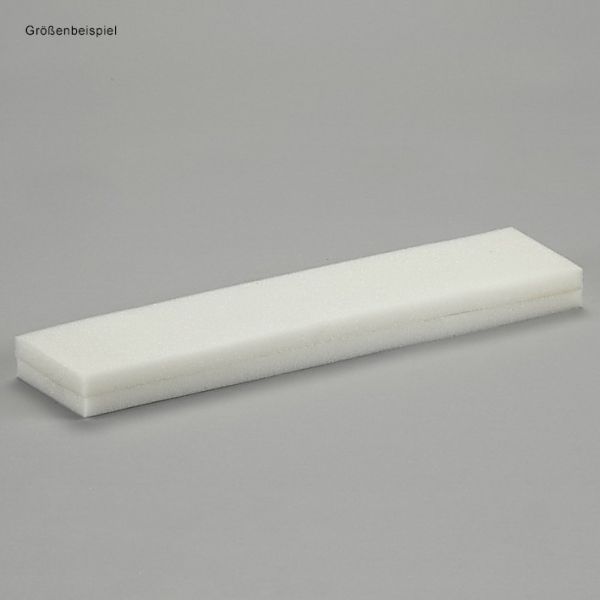 Alu-Schiene Ingo, 30 x 5 cm, 3 cm hoch, beidseitig gepolstert