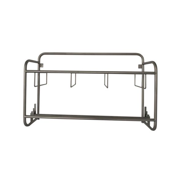 OnlyU Wandhalterung 46 x 70 x 18 cm, inkl. Korb für Ersatzfolie