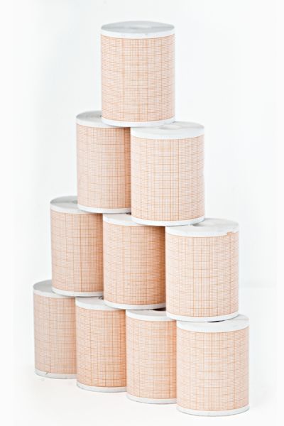 Druckerpapier 58 mm x 25 m, wischfest mit Gitterlinien (10 Rl.)