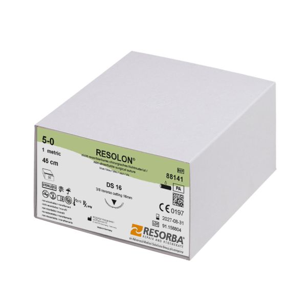 RESOLON DS 16 5/0=1 blau monofil, Nahtmaterial Fadenlänge 45 cm (36 Stck.)