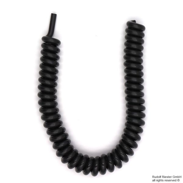 Latexspiralschlauch, schwarz 0